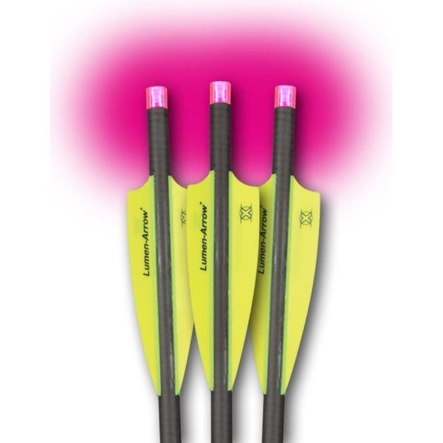 Lumenok Crossbow Bolt Pink Flat 20 in Black Pack of 3 - Lumenok