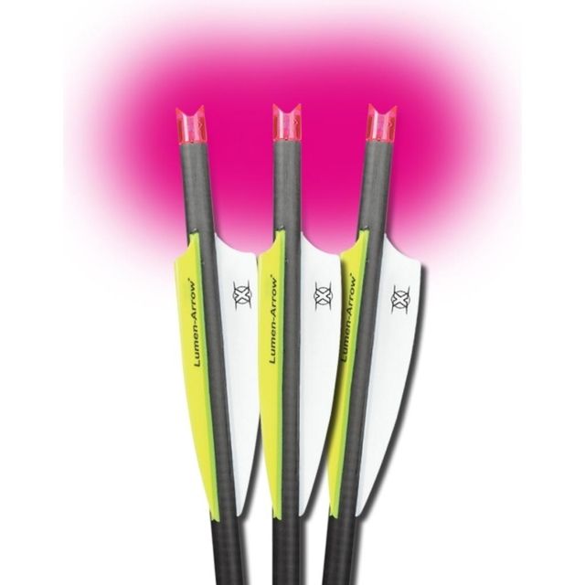 Lumenok Crossbow Bolt Pink Moon 22 in Black Pack of 3 - Lumenok
