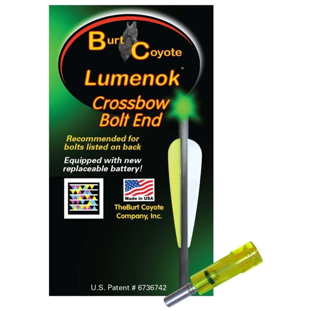 Lumenok Crossbow Nock Green Gold Tip Flat 3 pk. - Lumenok