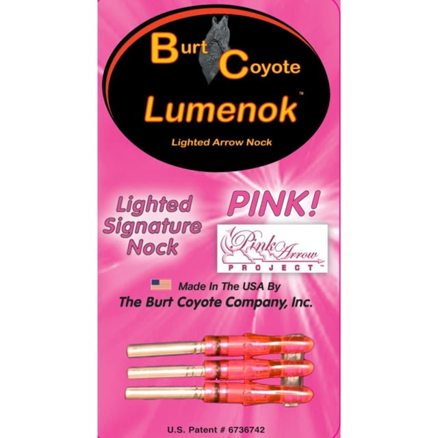 Lumenok Lighted Nock Pink S Nock 3 pk. - Lumenok