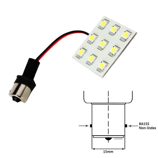 Lunasea Lighting Bayonet 9 LED 12VAC / 10-30VDC/2W/149 Lumens BA15S Bulb Warm White
