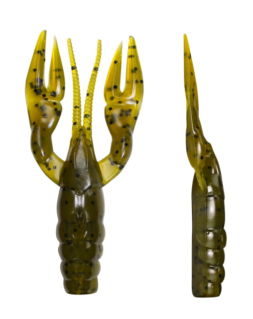 Lunkerhunt Finesse Craw Creature Bait 8 Pack 3in Green Pumpkin