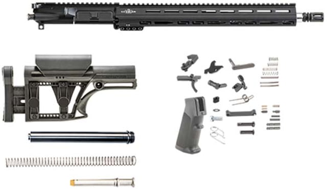 Luth-AR 16 in Bull Rifle Kit Minus Lower Receiver w/Fixed Stock M-Lok Black Rifle - Luth-Ar