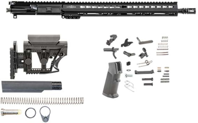 Luth-AR 16 in Light Weight 1-7 kit minus Lower Receiver w/coll. Stock KeyMod Black Carbine - Luth-Ar