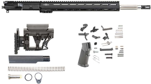 Luth-AR 20 in Bull Rifle kit minus Lower Receiver w/coll. Stock M-Lok Black Carbine - Luth-Ar