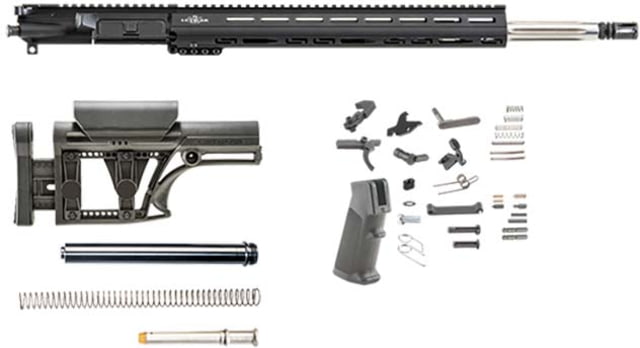 Luth-AR 20 in Bull Rifle kit minus Lower Receiver w/fixed stock M-Lok Black Rifle - Luth-Ar