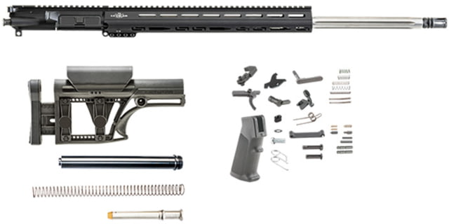 Luth-AR 24 in Bull Rifle kit minus Lower Receiver w/fixed stock M-Lok Black Rifle - Luth-Ar