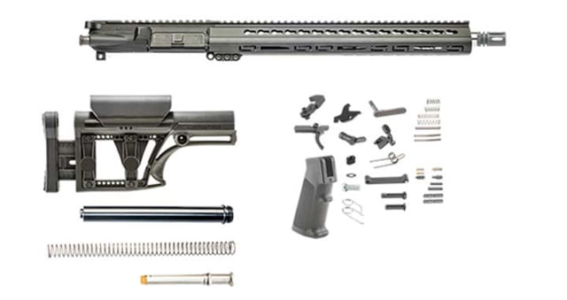 Luth-AR Bull Rifle Kit Minus Lower Receiver w/Fixed Stock .223 26in 16in Bull Carbine 1x9 1/2x28 Picatinny Key MOD A2 Flash Hider Anodized Manganese - Luth-Ar
