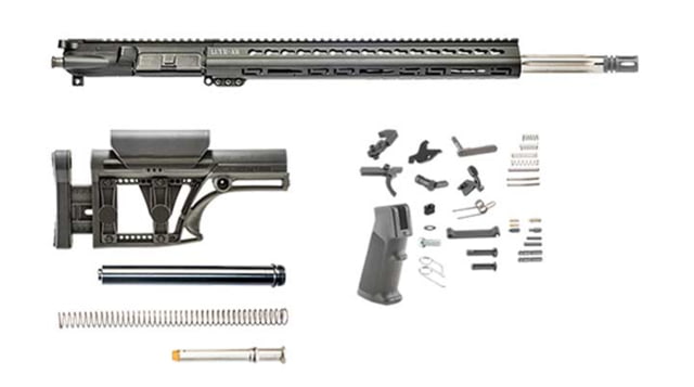 Luth-AR Bull Rifle Kit Minus Lower Receiver w/Fixed Stock .223 29in 20in Bull Rifle 1x9 1/2x28 Picatinny Key MOD A2 Flash Hider Anodized Manganese - Luth-Ar