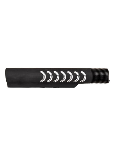 Luth-AR Commerical Scallop Carbine Buffer Tube AR-10/ AR-15 5.56x45mm NATO/ 7.62x51mm NATO 7.25in Length 6 Positions 6061-T6 Aluminum Anodized Black - Luth-Ar