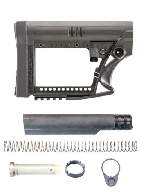 Luth-AR MBA-4 Stock Assy. with Commerical .308 Kit Black - Luth-AR