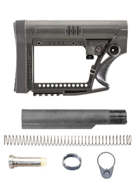 Luth-AR MBA-4 Stock Assy. with Mil-Spec .223 Kit Black - Luth-AR