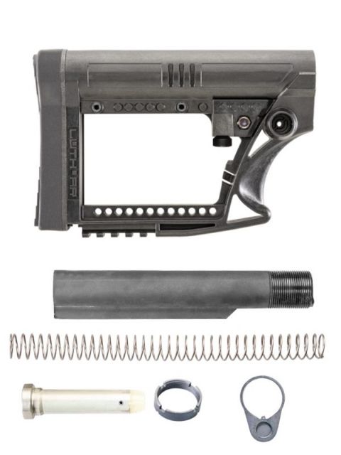 Luth-AR MBA-4 Stock Assy. with Mil-Spec .308 Kit Black - Luth-AR