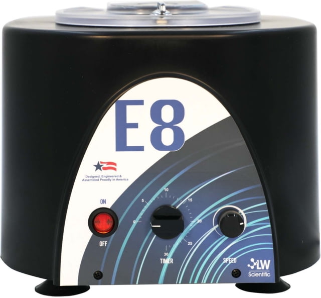 LW Scientific E8V Portafuge Portable Centrifuge 3500 RPM Variable Speed with 8 Place 3-15ml Rotor 12V Black