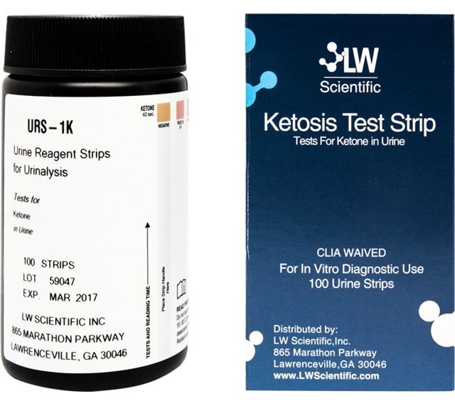 LW Scientific Test Strip Single Parameter for Ketone in Urine 12 Vials of 100/Case