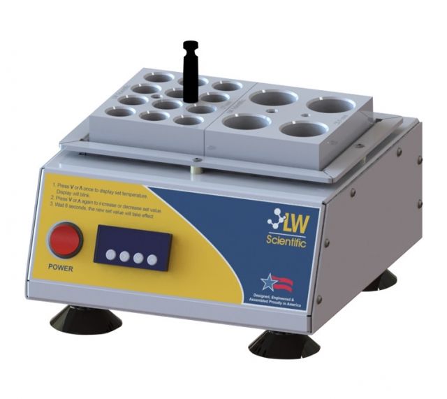 LW Scientific USA Dry Bath Incubator with Two 12 x 15ml Blocks Digital CREAM