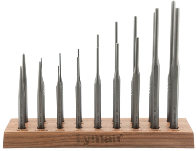 Lyman Armorer's 18 Piece Hex Punch Set with Stand Grey