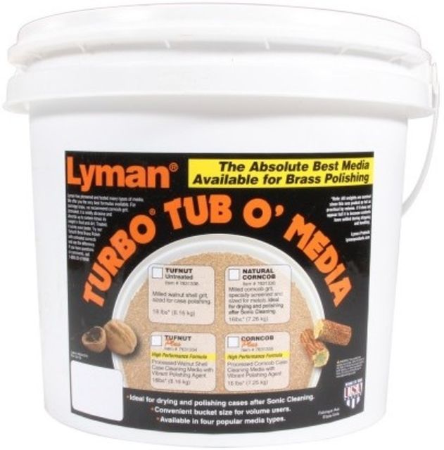 Lyman Tumbling Media Jumbo Tub Tufnut Untreated - Lyman