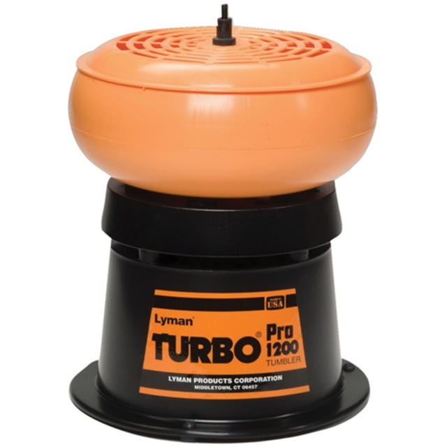 Lyman Pro 1200 Turbo Tumbler w/ Sifter & 2# of Media Orange/Black - Lyman