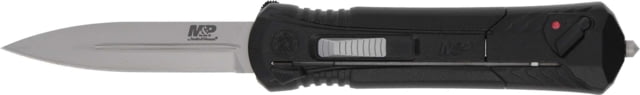 M&P MP OTF Automatic Folding Knife 3.5in Stainless Steel Spear Point Blade Aluminum Black Handle