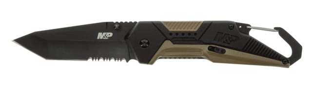 M&P Repo Spring Assist Folding Knife 3.5in 8Cr13MoV Stainless Steel Blade 4.8in Rubberized Aluminum Handle - M&P