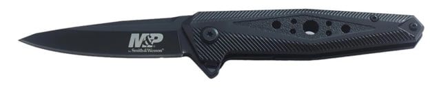 M&P Ultra Glide Flipper Knife 2.75in Stainless Steel Blade 4.12in Polymer Handle Black - M&P