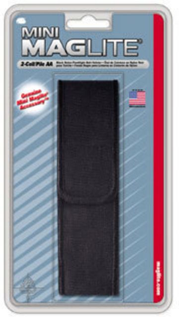 Mag  Mini MagLite AA Flashlight Black Nylon Full Flap Holster - Maglite
