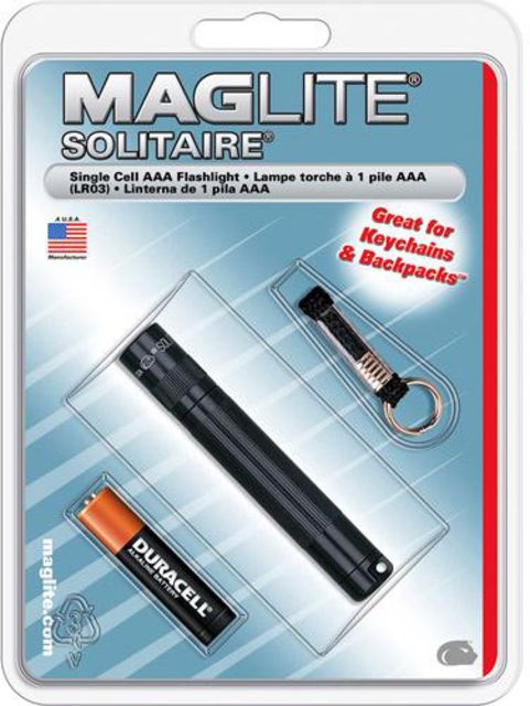 MagLite Solitaire AAA 1-Cell Incandescent Flashlight Black Blister Pack - Maglite