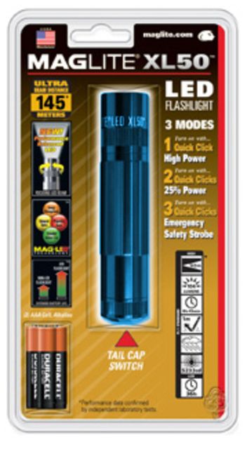 Mag Instrument XL 50 LED Flashlight w/Strobe Blister Pack Blue - Maglite