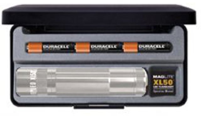 Mag Instrument XL 50 LED Flashlight w/Strobe Display Box Silver - Maglite