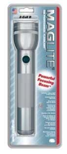 MagLite Standard 2 Cell D LED Flashlight Silver Blister Pack - Maglite