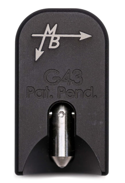 MagBreaker Magazine Base w/ Retractable Glass Breaking Tip for Glock 43 Black 0.9x1.62x0.58 inch - Magbreaker