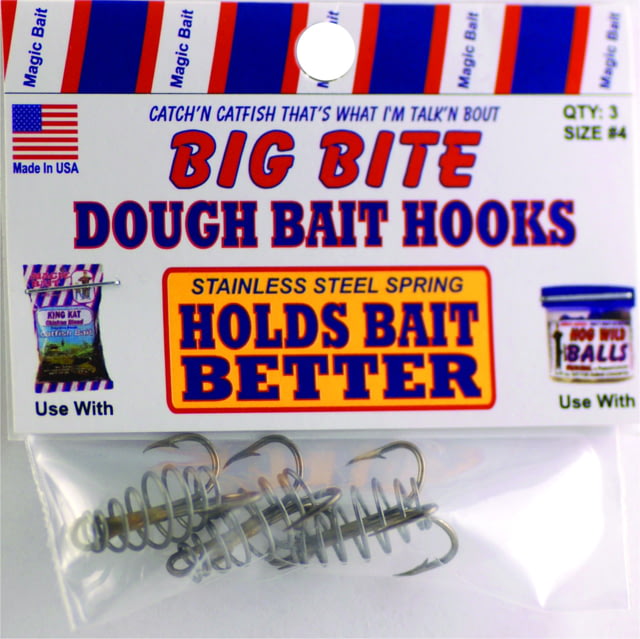Magic Bait Big Bite Dough Bait Hook Trebl Bronze Size 4 3 Per Pack