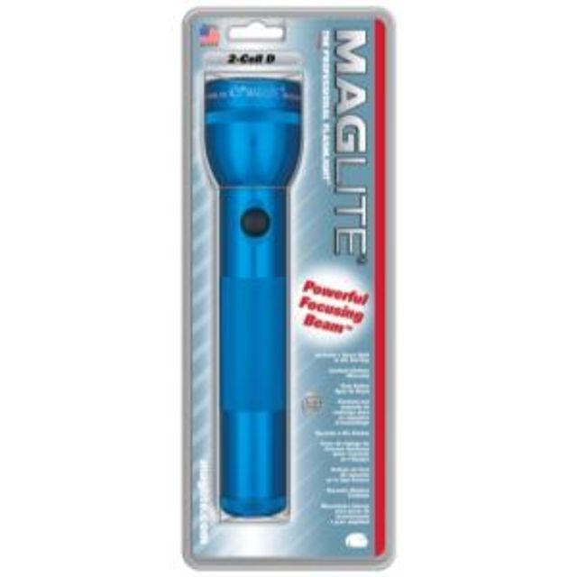 MagLite Standard 2 Cell D LED Flashlight Blue Blister Pack - Maglite