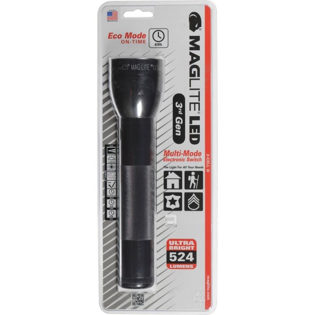 Maglite LED 3d Generation 2-Cell D Flashlight Blister Pack Gray ST23096 - Maglite