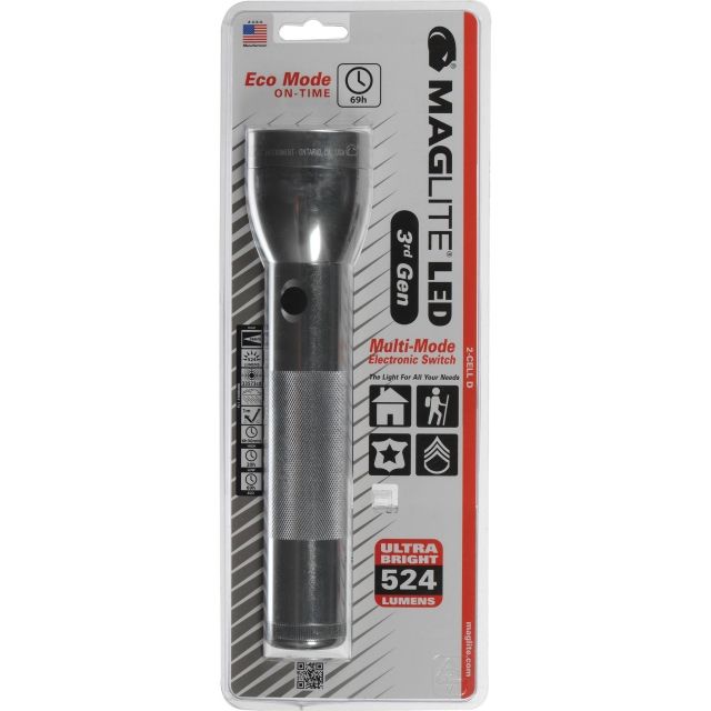 Maglite LED 3d Generation 2-Cell D Flashlight Blister Pack Silver ST23106 - Maglite