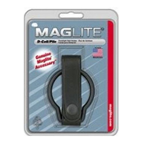 Maglite D-Cell Flashlight Black Basketweave Leather Belt Holsters - Maglite