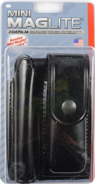 Maglite  Heavy Duty Black Holster for Mini MagLite AA Flashlight and Folding Knife - Maglite