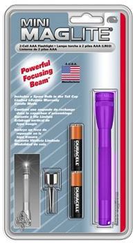 MagLite Mini 2 Cell AAA Incandescent Flashlight Purple Blister Pack - Maglite