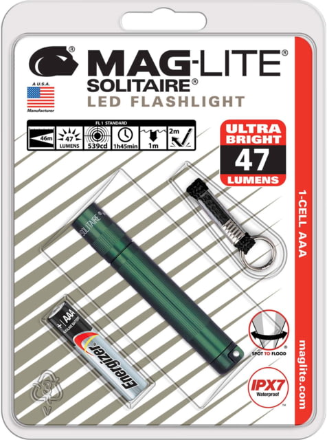 Maglite Solitaire LED LED Flashlight Green - Maglite