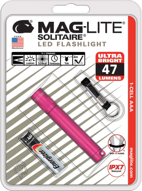 Maglite Solitaire LED LED Flashlight Pink - Maglite