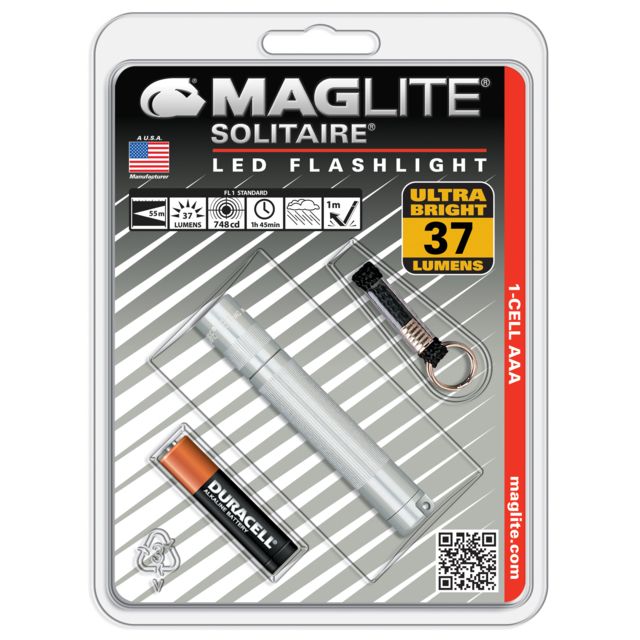 MagLite Solitaire LED Flashlight 1AAA Silver Han - Maglite