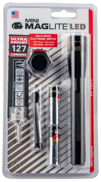 Maglite Mini 2 Aa-cell Led Flashlight Combo Pack Red/blue/clear - Maglite