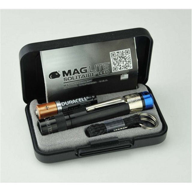Maglite Spectrum Solitaire AAA Light-Blue Light BLACK Mini - Maglite