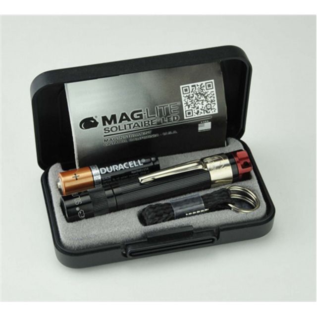 Maglite Spectrum Solitaire AAA Light-Red Light BLACK Mini - Maglite