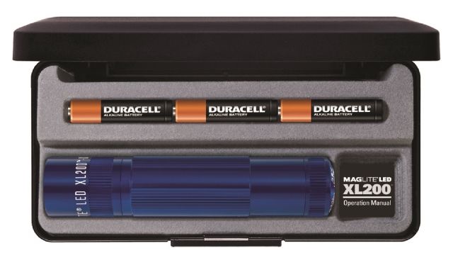 Maglite XL200 3-Cell AAA LED Flashlight Blue Presentation Box - Maglite