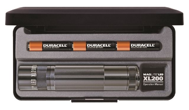 Maglite XL200 3-Cell AAA LED Flashlight Gray Presentation Box - Maglite