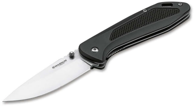 Magnum Advance Checkering Folding Knife 3.54in 440C Aliminum Black Handle - Magnum