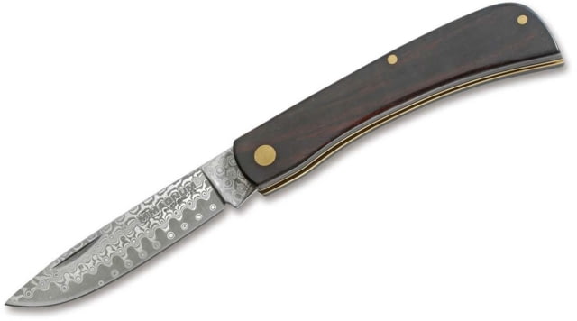 Magnum Ebony Rangebuster Folding Knife 2.64in Damascus Ebony Brown Handle - Magnum