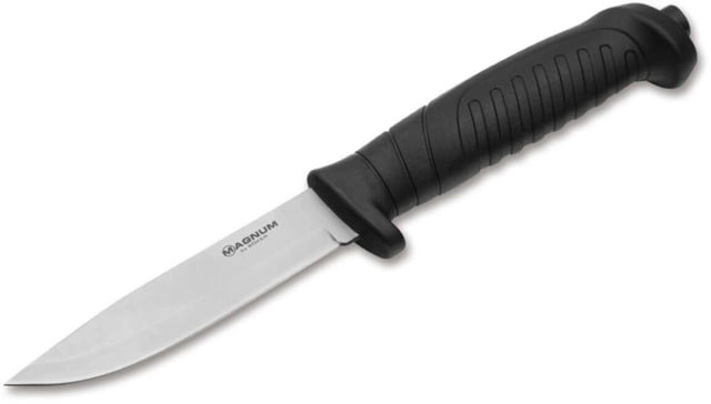 Magnum Knivgar Fixed Blade Knife 4.06in 420A Synthetic Black Handle - Magnum